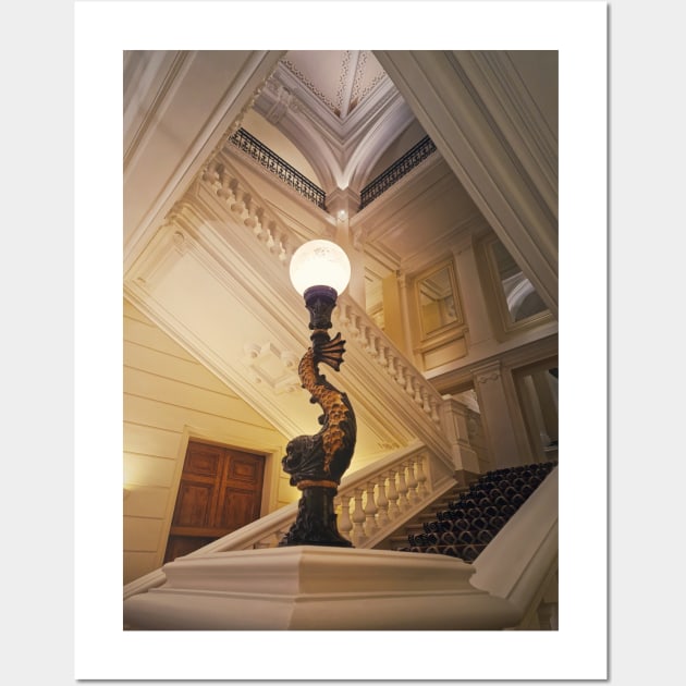 stairwell with vintage lamps Wall Art by psychoshadow